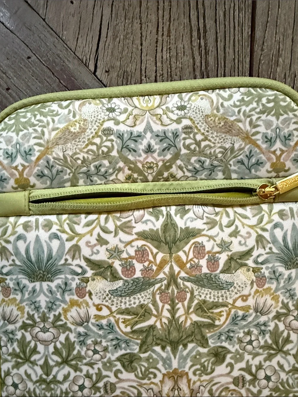 William Morris Tablet Sleeve in Sage Green